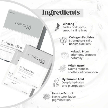 K-Hydra Glow Powder Peel Off Mould Mask | Collagen, Kakadu Plum & Ginseng