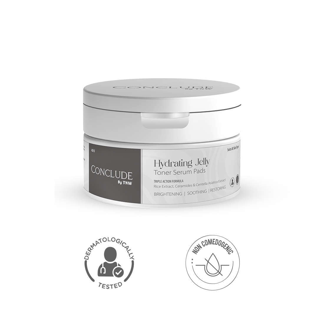 Hydrating Jelly Toner Pads | Rice Extract, Ceramide & Centella | 40 Pads