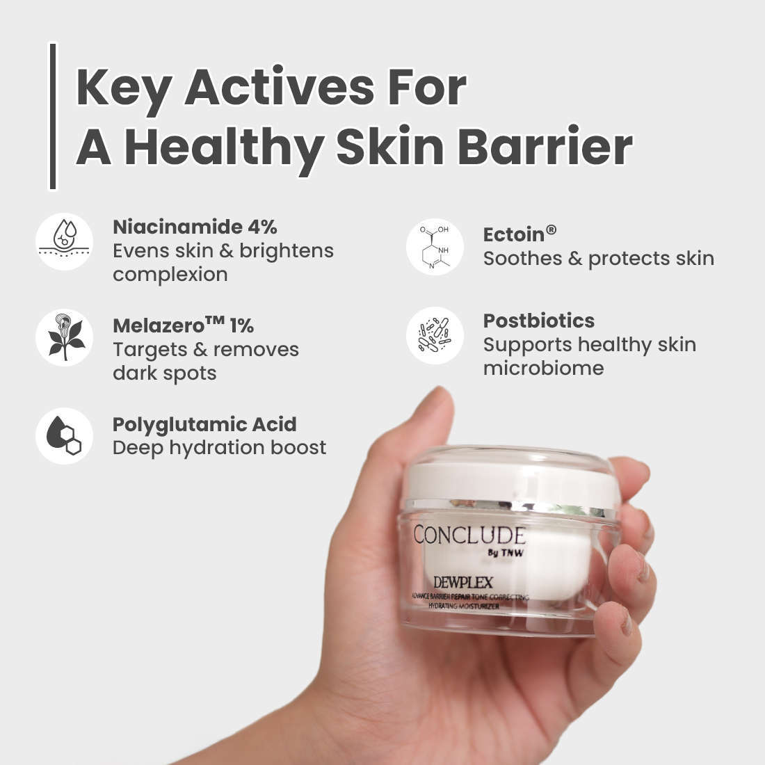 Dewplex Moisturizer for Smooth, Even & Hydrated Skin | Conclude