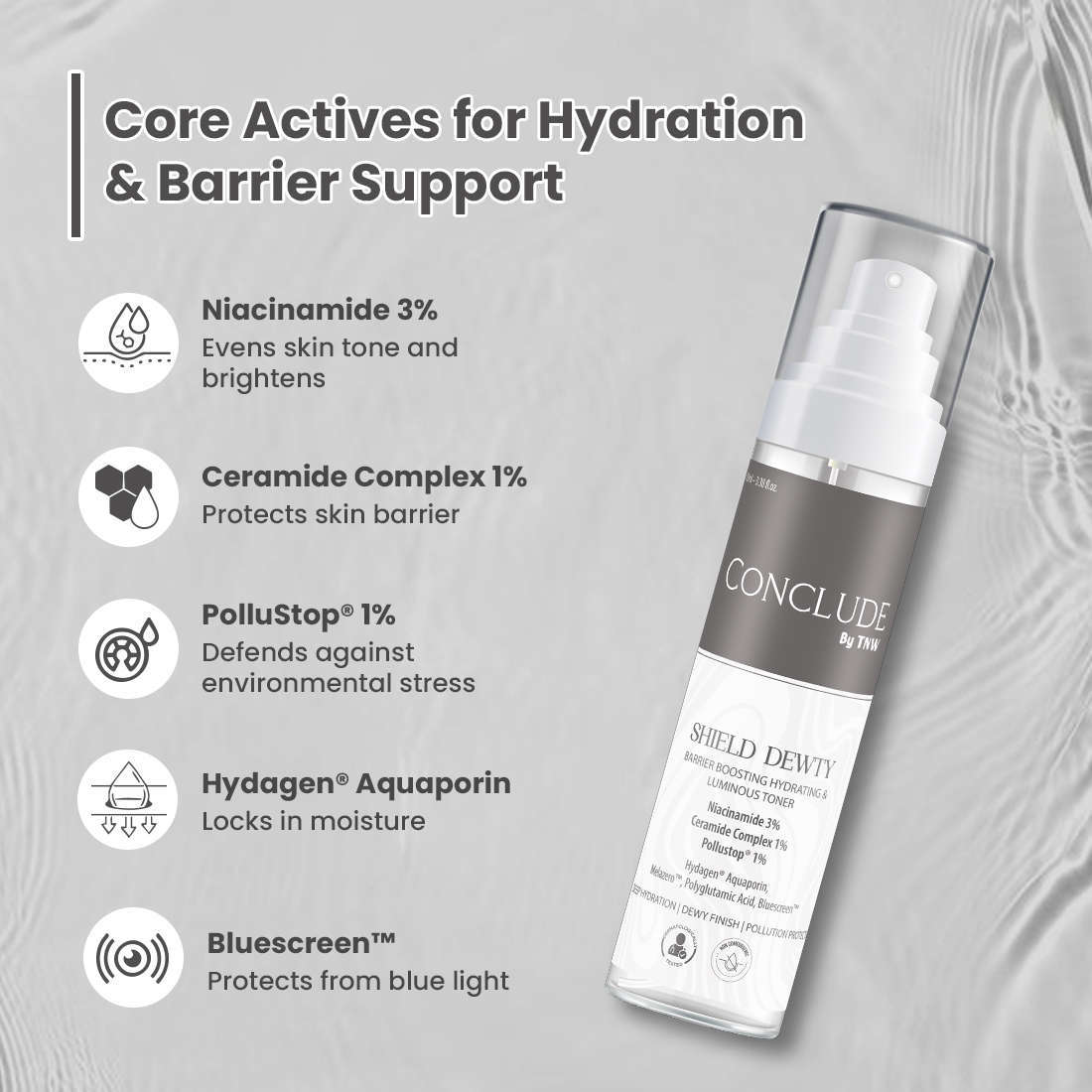 Shield Dewty Hydrating & Luminous Toner | Niacinamide & Ceramide